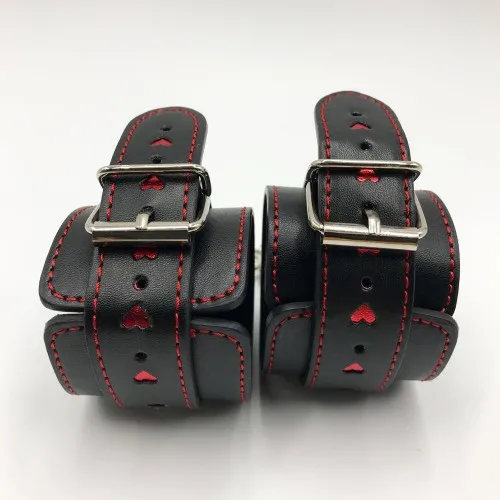 Окови чорні з червоним рядком Sk-009
