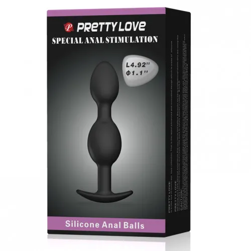 Анальний плаг PL special anal stimulation L 4.05 Ф1.02 дві кулі BI-040035
