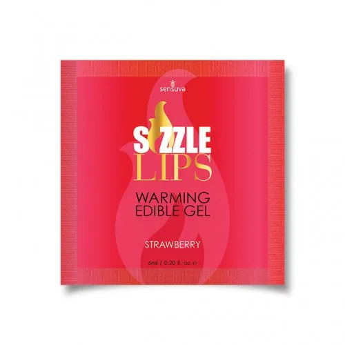 Пробник зігріваючий масажний гель Sensuva SIZZLE LIPS 6 мл ром