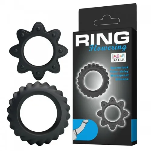 Кільця ерекційні Ring Flowering Rings Black 2 шт.