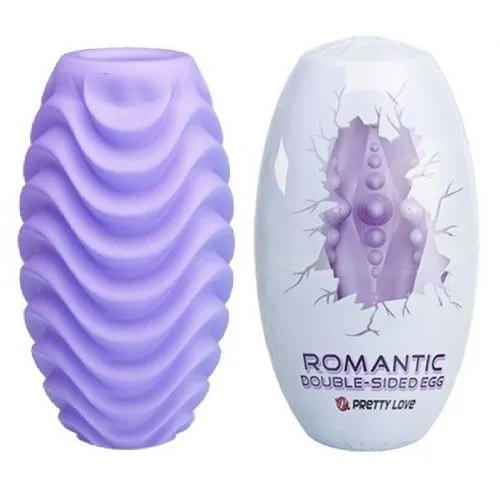 Яйце мастурбатор фіолетове Pretty Love Romantic Double-Sided EGG