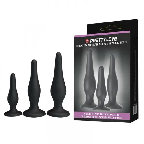 Набір із 3-х анальних пробок Pretty Love beginner's mini anal kit Bi-014456H