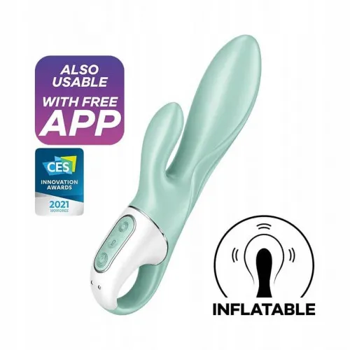 Вібратор кролик Satisfyer Air Pump Bunny 5+ (зелений)