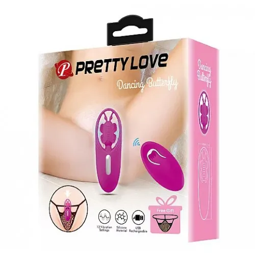 Вібратор в трусики метелик з пультом дистанційного керування Pretty Love - Dancing Butterfly, BW-022070ZW