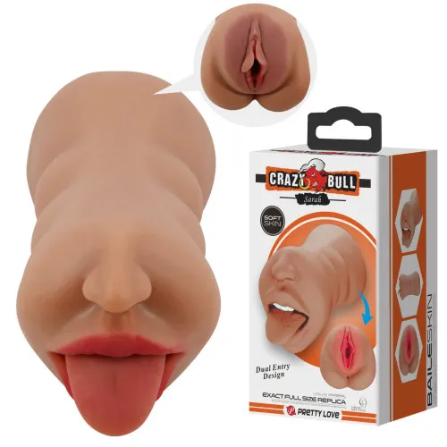 Мастурбатор із двома входами Crazy Bull-Sarah Soft skin, BM-009240n-1